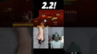 PLAYING DASH with the FOOT!? - GEOMETRY DASH 2.2!! #shorts