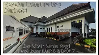 MENCOBA KERETA LOKAL DI JAM SIBUK, PENUH!!! AKHIRNYA BACKRIDE