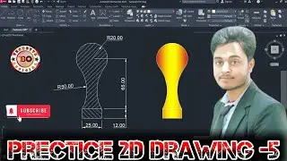 Prectice 2D Drawing - 5/ AutoCAD In Hindi/autocad kaise sikhe l how to draw line in autocad