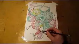 Как нарисовать осьминога