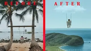 SWING IN THE CLOUDS - PHOTOSHOP MANIPULATION
