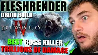 Diablo 4 - FLESHRENDER Druid Build Guide (Pit 100+) BEST BOSSING IN THE GAME - VERY STRONG