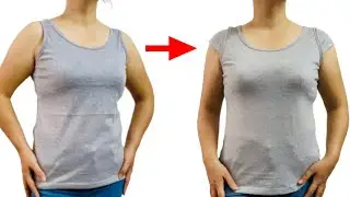 ☀️👕The secret to turning a tank top into a short-sleeved shirt, when you can't find the same fabric
