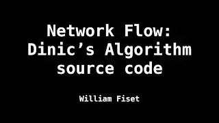 Dinic's Algorithm | Network Flow | Source Code