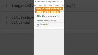 How to read and show the image using opencv in jupytwr notebook! #opencv #viral #shorts #python