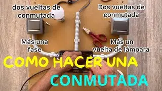 INSTALACIÓN de CONMUTADA de un punto de luz.(Conmutada desde dos puntos )