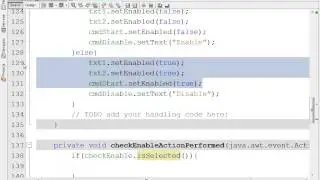 java how to setEnable use CheckBox