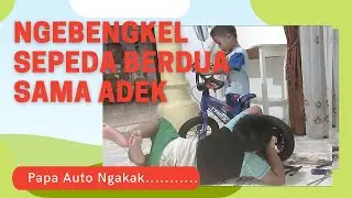 Montir Cilik Belajar ngebengkel sepeda | Farrel Atharizz Iskandar | Alvino Atharizz Iskandar