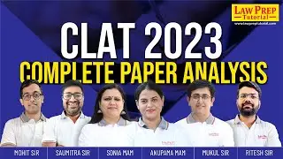 CLAT 2023 Complete Paper Analysis | CLAT 2023 Exam Analysis | CLAT 2023 Paper Solution