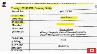 JK Bose Class 10th Date Sheet For Private / Bi Annual Students Session 2024 J&K UT Ladakh