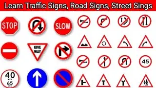 Learn Traffic Signs | Road Signs, Street Sings, Learning License Test Question and Answers #Roadsign