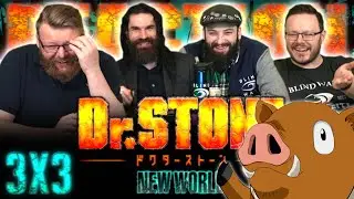 Dr. Stone 3x3 REACTION!! "First Contact"