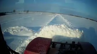 Трактор К-744Р3. Чистка снега.