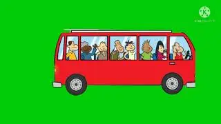Moving bus green screen with sound