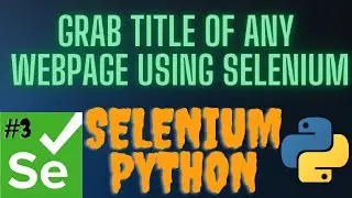 How To Grab Title of any Webpage using Selenium