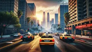 Traveling Through The City In Texi
