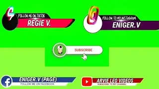 SOCIAL MEDIA ICONS & SUBSCRIBED BUTTON GREEN SCREEN NEW ANIMATIONS LOWER THIRDS | NO COPYRIGHT