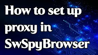 How to set up a proxy in the SwSpyBrowser