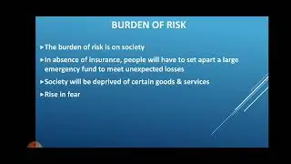 Banking and Insurance M4, Burden of Risk & Insurance Intro