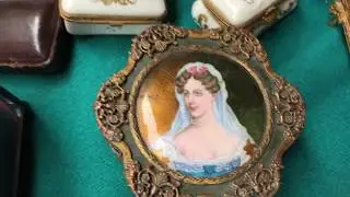 Large flea market in Italy. Antiques Furniture Boxes Ceramics Porcelain Flea Market No. 14