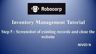 Robocorp : Inventory Management - Step 5