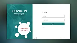 Covid Tracker Login and Signup Page UI Design in Photoshop Full Tutorial (Hindi)