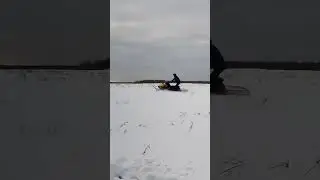 Самодельный снегоход с двигателем от бурана.