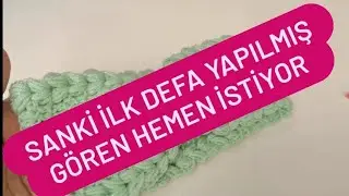 Şok 😳sadece 40 dakikada ördüm görenler bayıldı #crochet #knitting #yalıçapkını