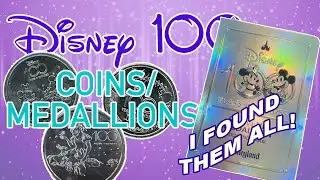 Disney 100 Years of Wonder Medallion/Coin Locations & Images