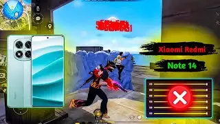 XIAOMI REDMI NOTE 14⚙️SETTINGS⚡FREE FIRE HEADSHOT SENSITIVITY 2024 ♥️HUD + SENSI + DPI