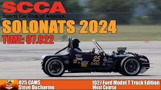 A 1927 Ford Model T Track Edition drives a 87.822 on West Course at SCCA Solonats 2024