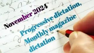 #85-90wpm dictation|| Ex - 14|| November 2024|| November progressive dictation || Monthly magazine