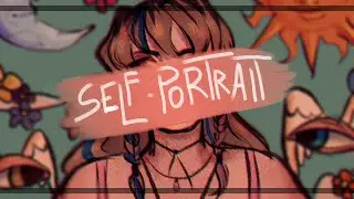 relax while watching me drawing self portrait