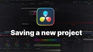 How to Save a New project in Davinci resolve | [2024]