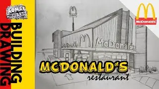 [BUILDING DRAWING] Let's Draw-McDonald's restaurant.Speedrawing