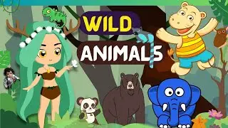 Wild Animal Names I Kids English educational video