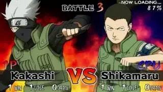 REQUEST - Naruto: Ultimate Ninja Heroes 2 - Kakashi vs Shikamaru (Japanese audio/ no commentary)