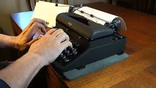 1947 Royal Arrow portable typewriter at work