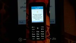 whatsapp is no longer available on this device jio phone 