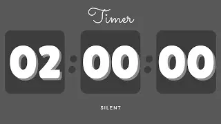 🖤 2 Hours Silent Timer with Cute Ending Alarm | Pastel Dark Timer