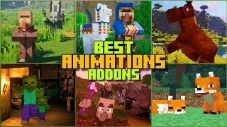 🥇TOP 3 ANIMATIONS ADDON for BEDROCK | MINECRAFT PE +1.21 