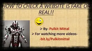 How to check whether a website is real or fake!!{ IN 2 SIMPLE STEPS}