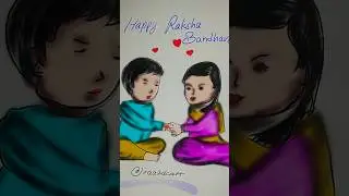 Raksha Bandhan Drawing ♥️ Rakhi Special 💕 || #shorts #rakhi #satisfying #art #viralshorts