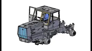 3d модель трактора ХТЗ Т-150К. 3d model of the T-150K tractor.