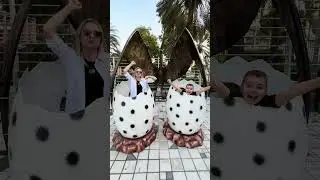 Dino park Dubai🦖🦕🦖Just born and immediately dance💥😀🚀❤️