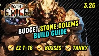 POE 3.26 Budget Stone Golem Summoner Build (5Mil DPS) Secrets of the Atlas