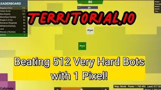 Beating 512 Very Hard Bots with 1 Starting Pixel! | Territorial.io