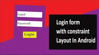 Login form in android with constraint layout Response Design