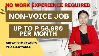 NON VOICE FOR NEWBIES | EARN UP TO P 58,800 | ONLINE JOB