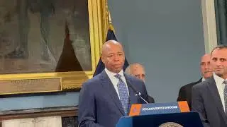Feb 21st 2023 Mayor Eric Adams HANDSCHU  presser blue room city hall